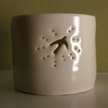 Load image into Gallery viewer, Swallow mini porcelain tealight holder
