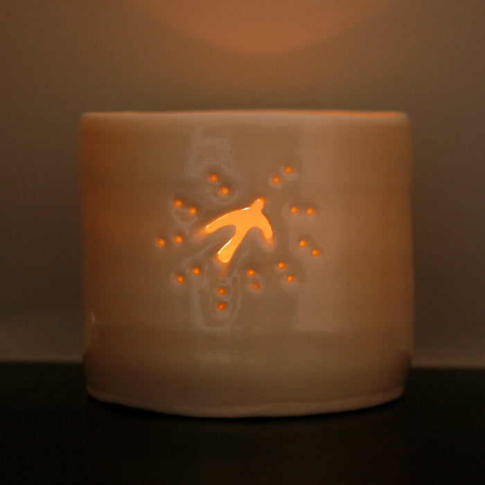 Swallow mini porcelain tealight holder