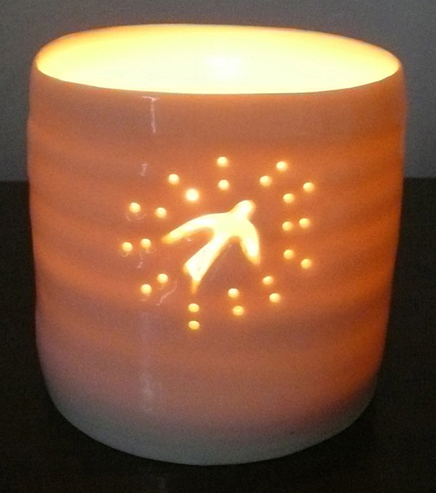Swallow mini porcelain tealight holder