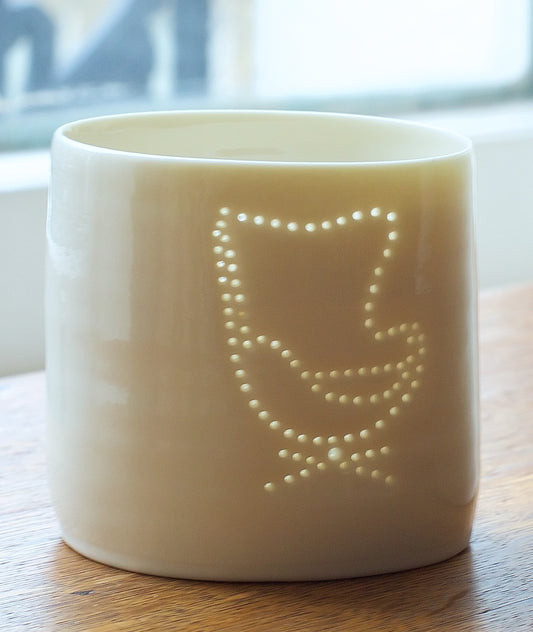 Swivel Chair mini porcelain tealight holder