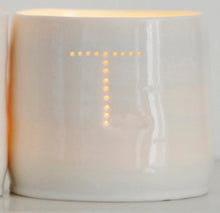 Load image into Gallery viewer, Letter mini porcelain tealight holders
