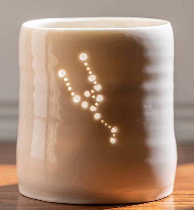 Taurus mini porcelain tealight holder
