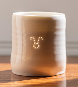 Taurus mini porcelain tealight holder