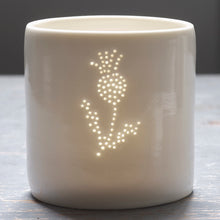 Load image into Gallery viewer, Thistle mini porcelain tealight holder
