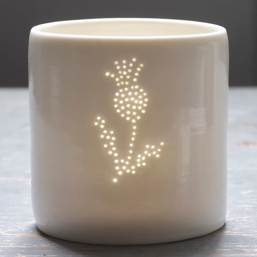 Thistle mini porcelain tealight holder