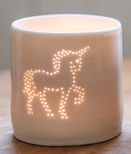 Load image into Gallery viewer, Unicorn mini porcelain tealight holder

