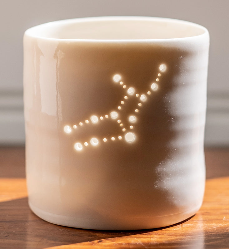 Virgo mini porcelain tealight holder