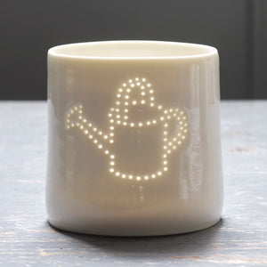 Watering can mini porcelain tealight holder